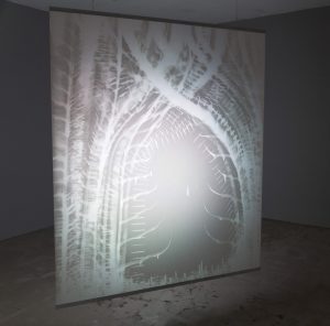 Archway, medium on paper, hanged with aluminum batten, 200 x 150, 2019