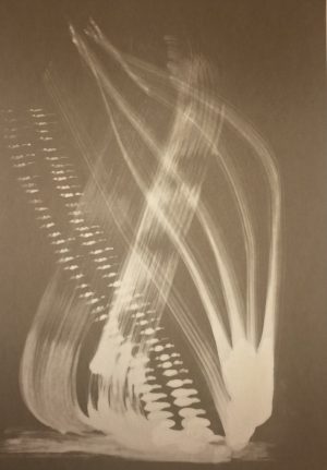 Drawing with painting medium, light, 40 x 30, 2017