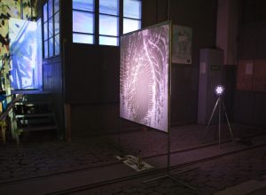 Medium, (performance), part of light art exhibition FLASH1 - Valon Rajalla at Suomenlinna Sea Fortress, Helsinki, Oct 2017