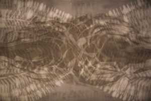 The grip II, medium on three layers of paper, light box, 60 x 42, 2019