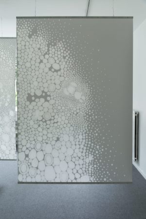 Geminal, painting medium on paper, aluminum batten, diptych 216 x 150, 2021