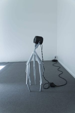Divider, welded, sanded and painted steel, led lamps, extension cord, timer, 2021